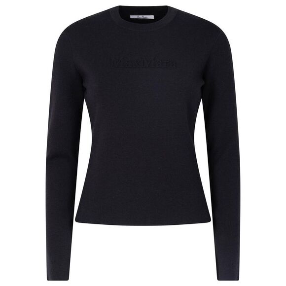 MAX MARA Women's Crew Neck Long Sleeve Knit Top Women BLUE Sweaters & Knitwear